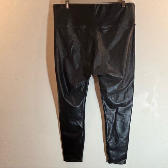 KNIX Sz XL High Rise Contour Waist Faux Leather Smoothing Ankle Length Leggings - Picture 7 of 8